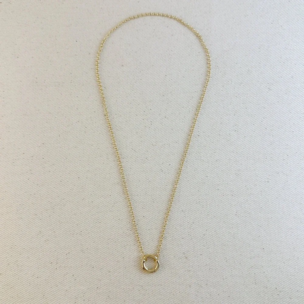 NWT Rolo Chain Necklace Featuring Carabiner Clasp - Picture 3 of 5